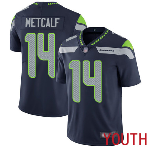Seattle Seahawks Limited Navy Blue Youth D.K. Metcalf Home Jersey NFL Football #14 Vapor Untouchable->women nfl jersey->Women Jersey